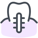 pastel color style tooth implant icon