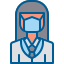 avatar-dottoressa-esterno-indossa-una-maschera-berkahicon-colore-lineare-berkahicon-1 icon