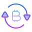 gradient style exchange bitcoin icon