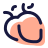 pulsar color style 의료 심장 icon