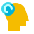 color glass style make decision icon