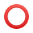 hohler roter Kreis-Emoji icon
