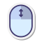 stickers style mouse scrolling icon