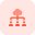 Online cloud organized team meeting isolated on a white background icon