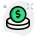 Dollar coin funds isolated on a white background icon