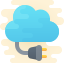 cute clipart style cloud connection icon