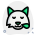 dog snoring with sweat drop from nose icon