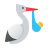 Cigüeña con paquete icon