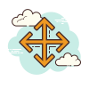 cloud style drag icon