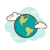 cloud style america icon