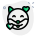 外部心脏围绕宠物狗脸表情符号动物绿色塔尔维沃 icon