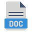 archivo-doc-externo-extensión-de-archivo-fauzidea-plano-fauzidea icon