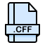 外部-cff-cad-文件扩展名-creatype-filed-outline-colourcreattype icon