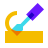 color glass style craft work icon