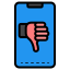 外部拇指向下社交媒体填充阿古斯拉哈乔 icon