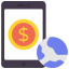 círculo externo-Internet-Banking-fintech-and-trade-flat-design icon