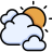 Cloudy cloud sun icon