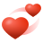 corazones giratorios icon