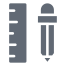 연필과 자 icon