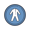 防護服を着用する icon