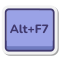 клавиша Alt-плюс-F7 icon