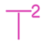neon style hochgestellt icon