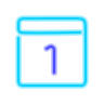 neon style calendar 1 icon
