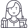 female viewer icon