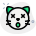 Confused cat facial expression with eyes crossed and open mouth emoticons icon