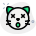 confused cat facial expression with eyes crossed and open mouth emoticons icon