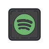 color hand drawn style spotify icon