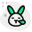 Rabbit snoring with sweat drop from nose icon