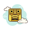 cloud style temple run icon