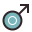 retro style mars symbol icon