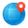 skeuomorphism style weltweiter standort icon