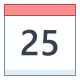 Calendar 25 icon