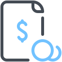 pastel color style invoice icon