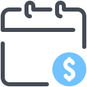 pastel color style pay date icon