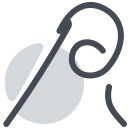 pastel color style needle icon