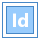 blue ui style adobe indesign icon