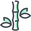 pastel color style bamboo icon