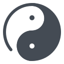 pastel color style yin yang icon