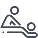 pastel color style massage icon