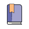 color hand drawn style bookmark icon