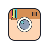 color hand drawn style instagram alt icon