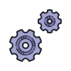 color hand drawn style services icon