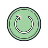 color hand drawn style restart icon
