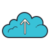 In die Cloud laden icon