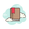 cloud style bookmark icon