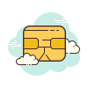 cloud style chip de tarjeta sim icon